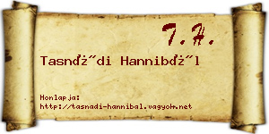Tasnádi Hannibál névjegykártya